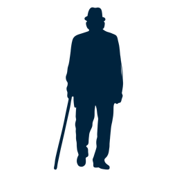 Pose Senior Man Silhouette Transparent Png Svg Vector File