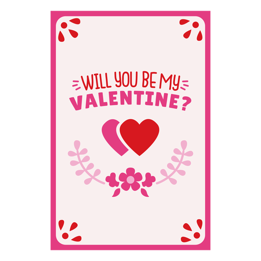 ¿Quieres tarjeta de San Valentín? Diseño PNG