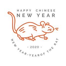 Year of the rat 2020 PNG Design