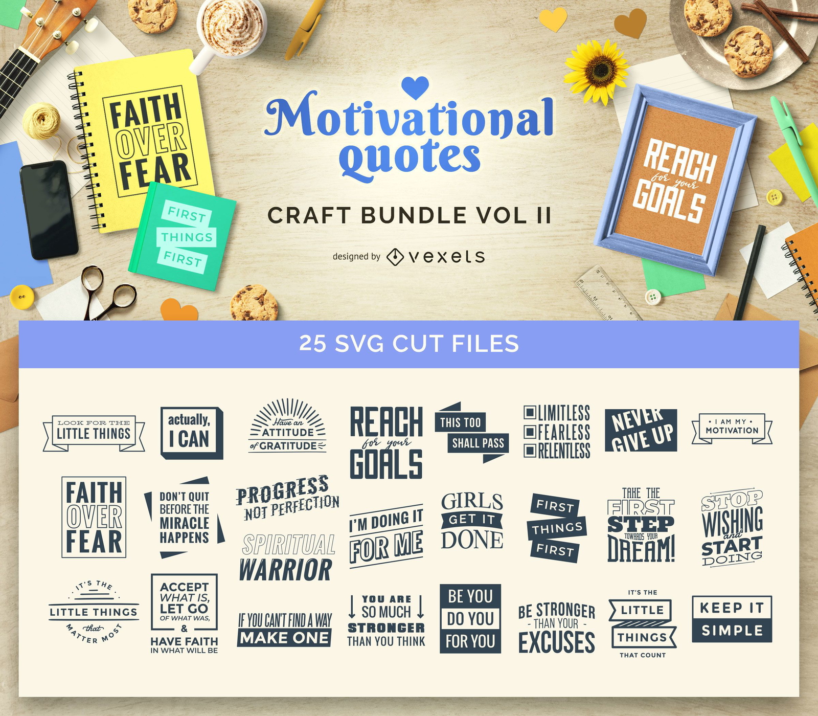 Download Motivational Quotes Craft Bundle Vol Ii Vector Download