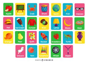 Alphabet Illustration Flashcard Pack