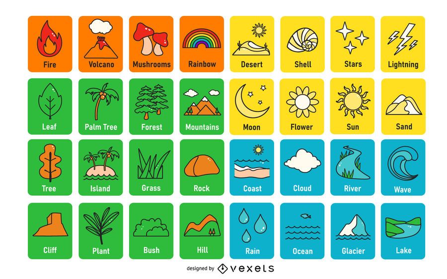 Nature Color Flashcard Design Pack Nature Color Flashcard Design Pack