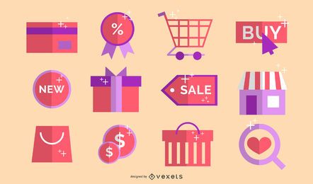 Online store icon set Online store icon set