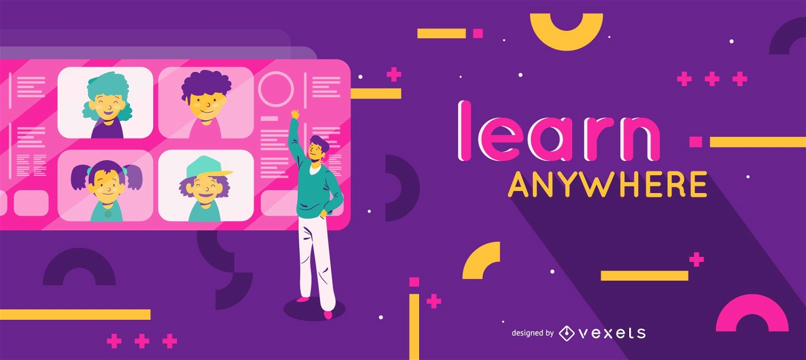 Learn anywhere education slider template