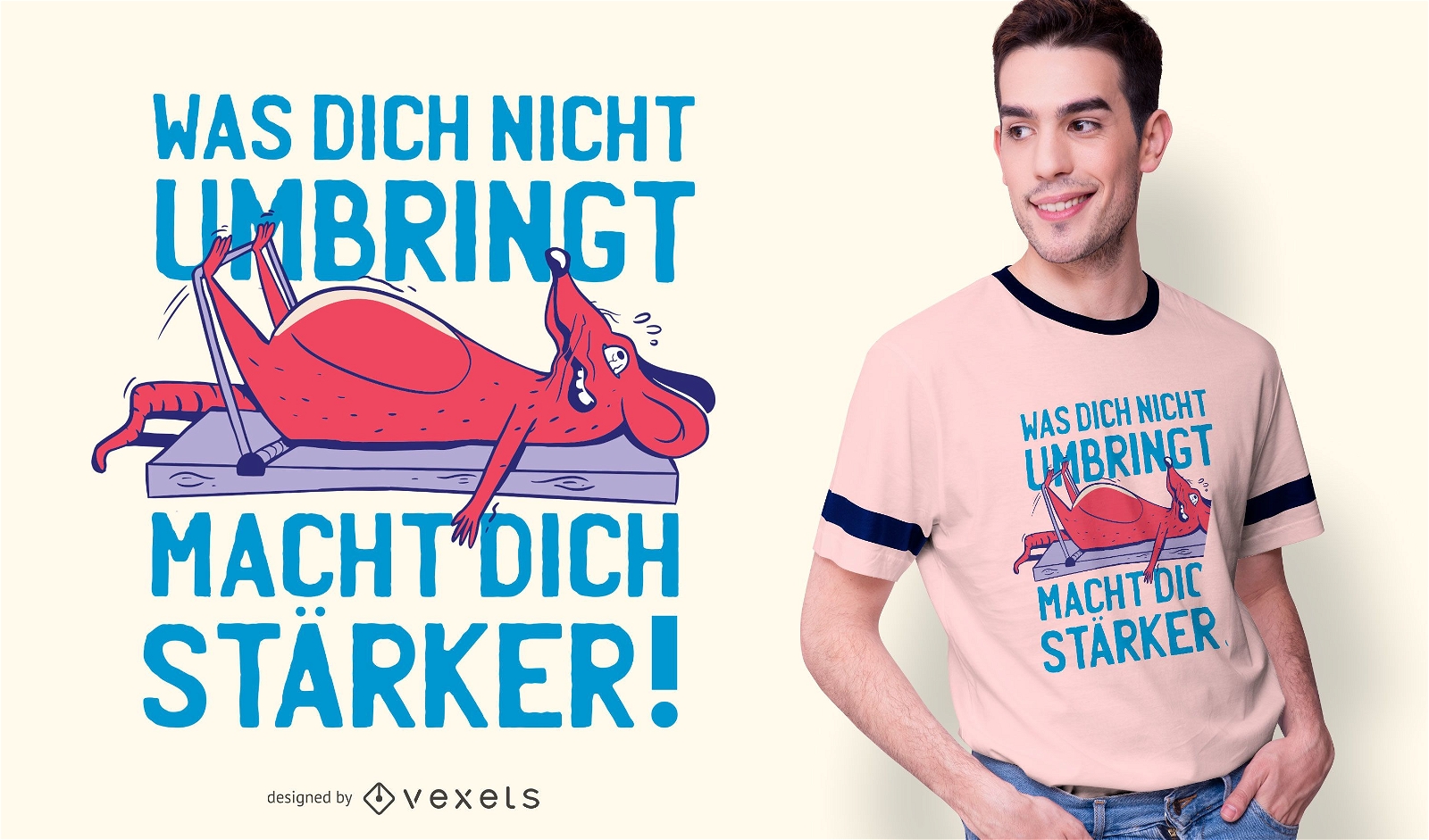Leg Workout Funny German T-shirt Design