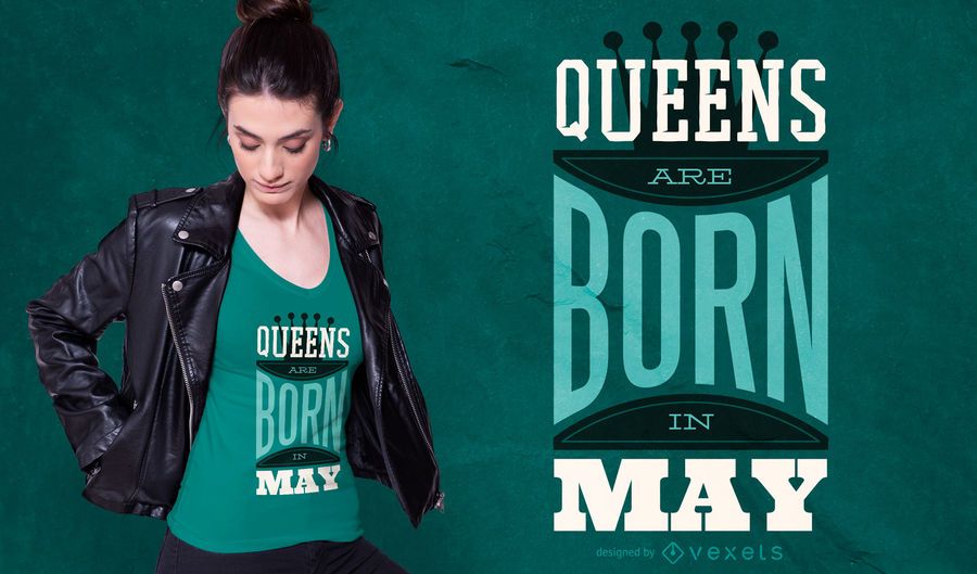 Queens are Born Quote T-shirt Design Queens are Born Quote T-shirt Design