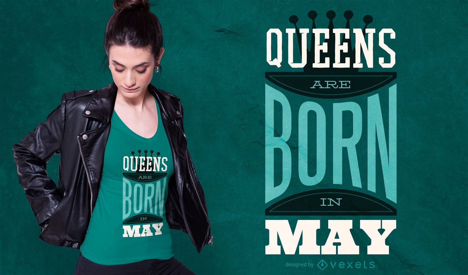 Queens are Born Quote T-shirt Design