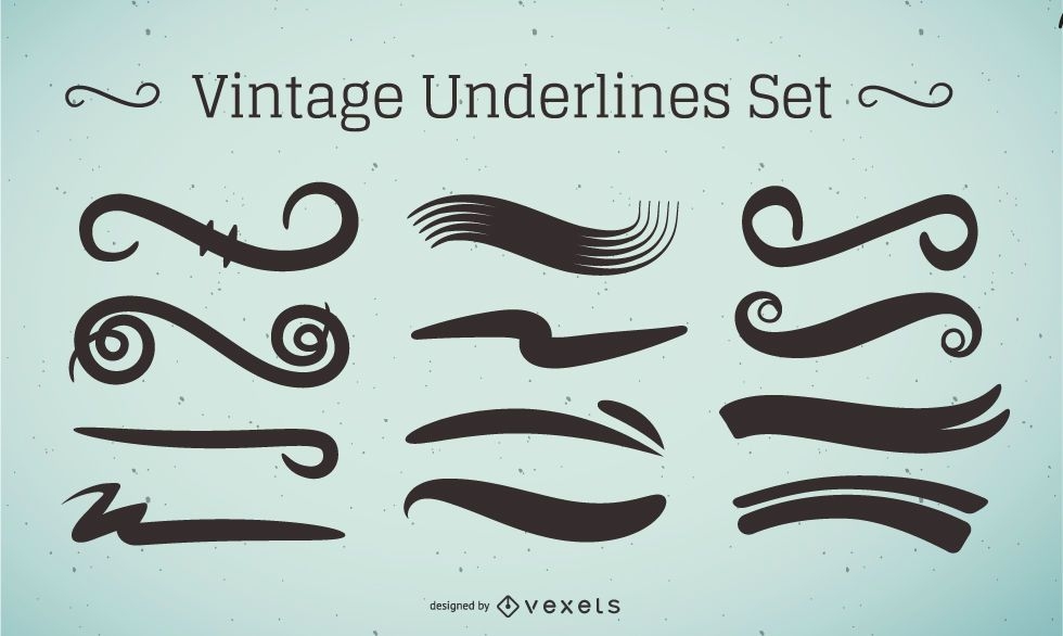 Vintage Underline Stroke Set