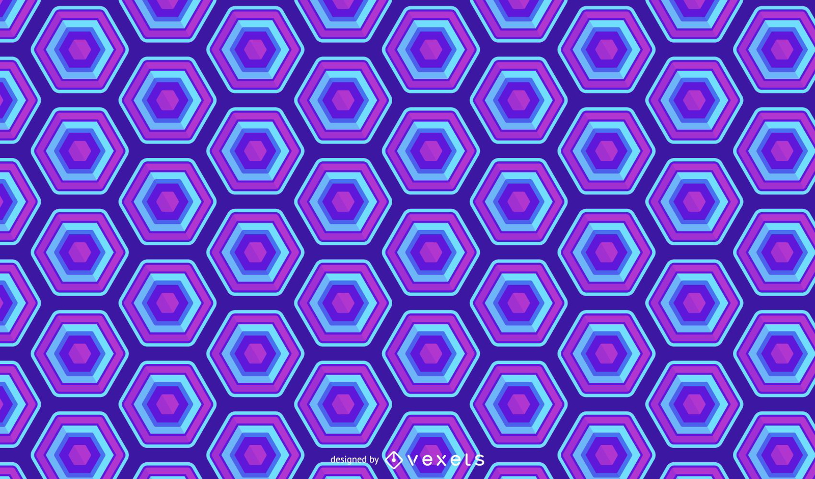 Design de padr?o hexagonal de n?on azul