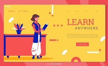 Learn anywhere education landing page