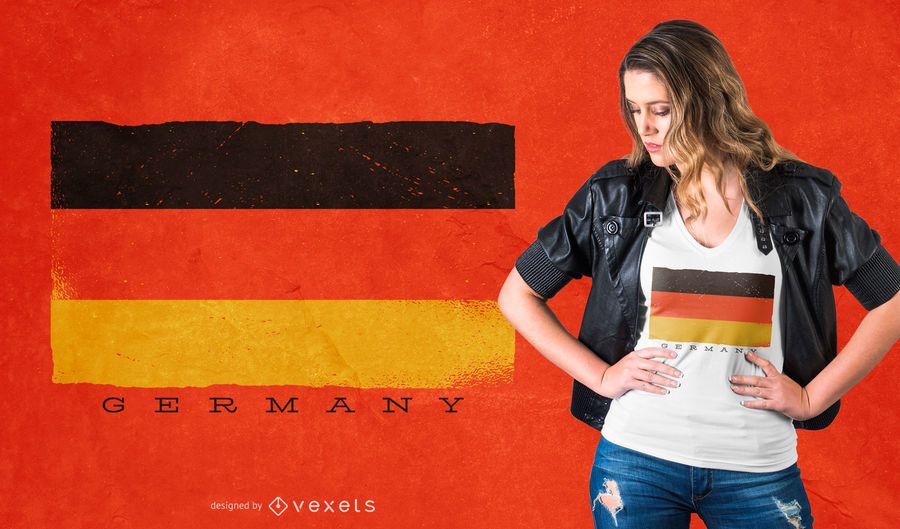 Diseño de camiseta de bandera de Alemania Diseño de camiseta de bandera de Alemania