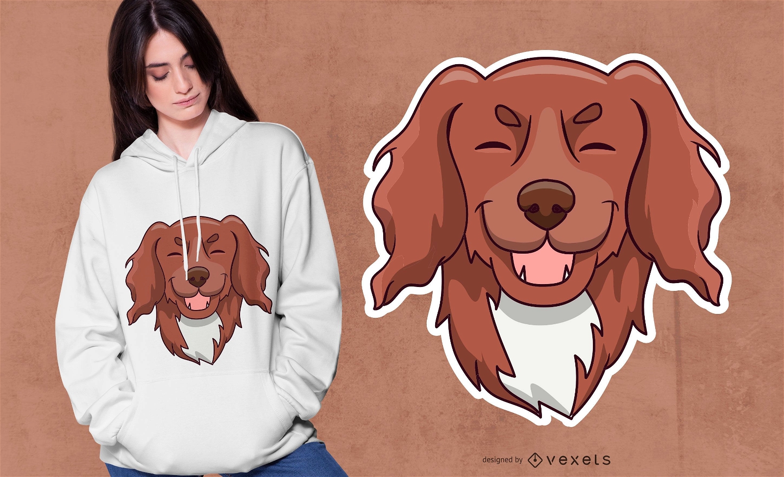 Cute Hairy Puppy Dog T-shirt Design
