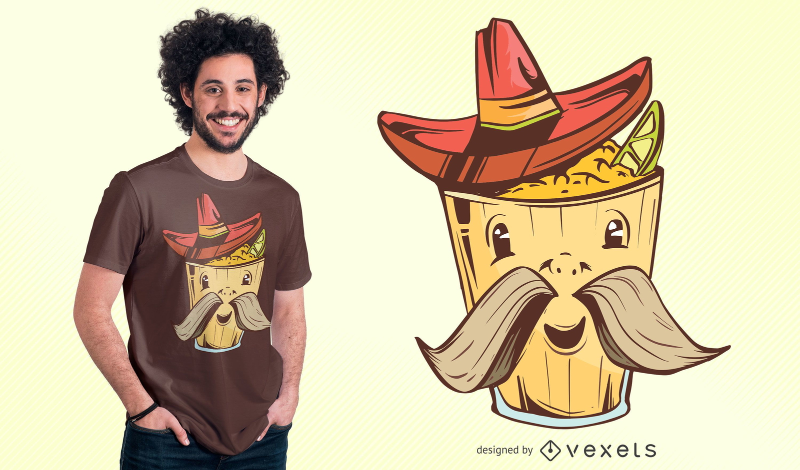 Mex Food Cartoon T-Shirt Design