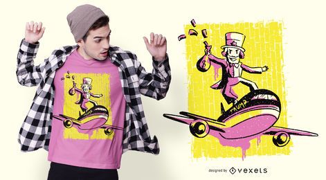 Design de camisetas de avião para homem rico