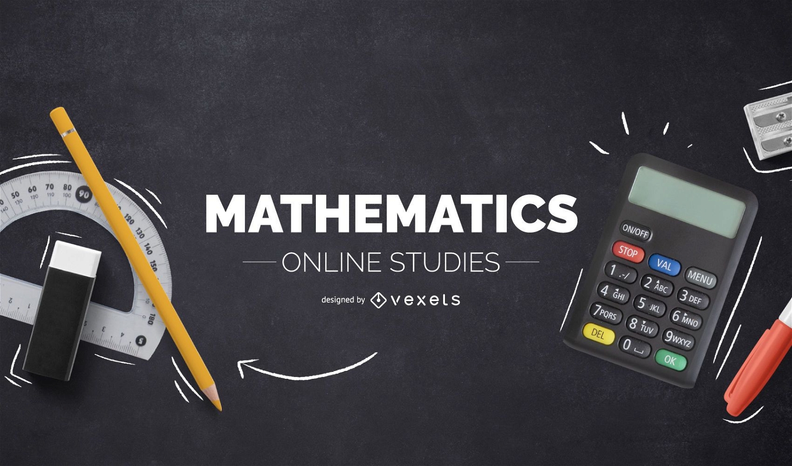 Design de capa de estudos on-line de matemática