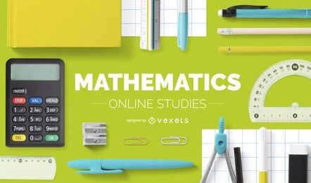 Mathematics supplies and online studies cover design