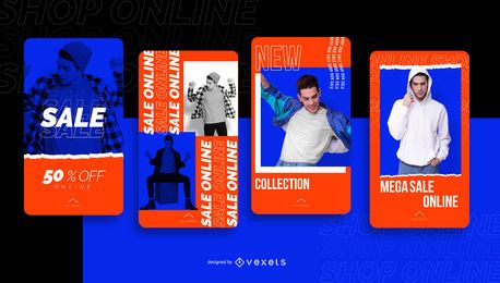 Online store sale social media story
