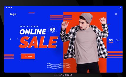 Online store sale landing page template Online store sale landing page template