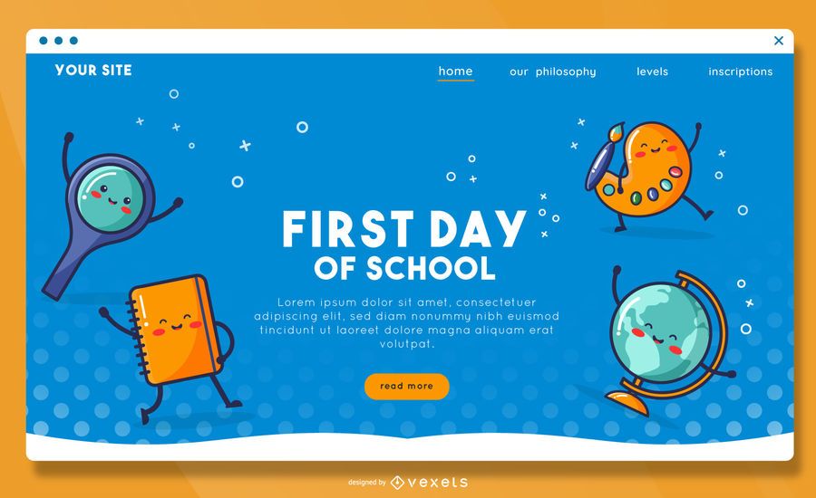 First day of school landing page template First day of school landing page template