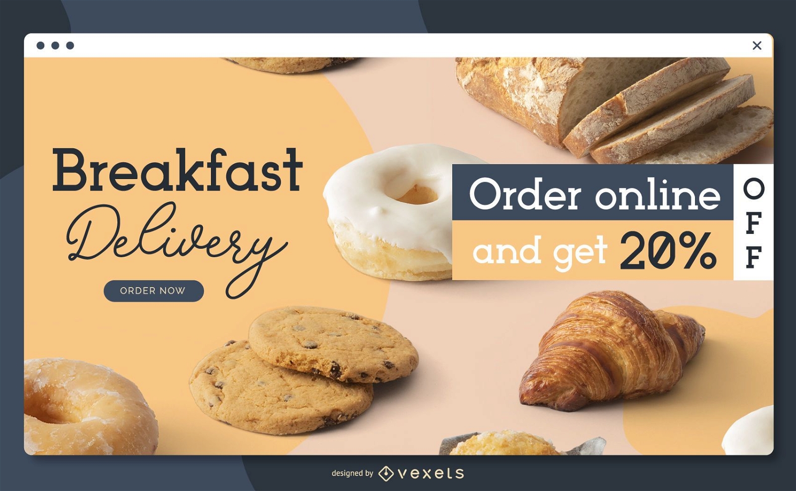Breakfast delivery landing page template
