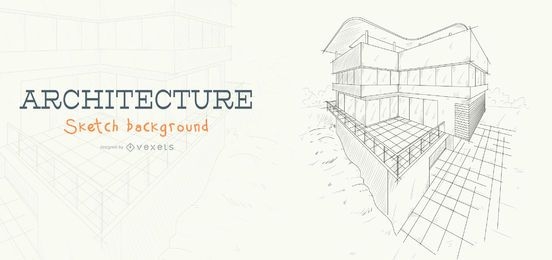 Architecture sketch building background