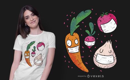 Face Mask Veggies T-shirt Design Face Mask Veggies T-shirt Design