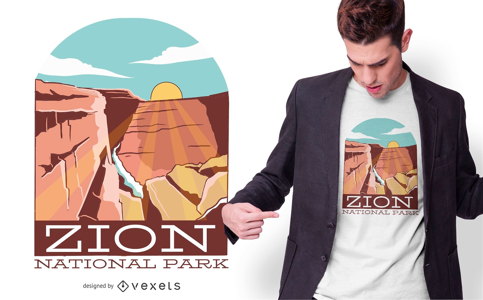 Dise?o de camiseta del Parque Nacional Zion