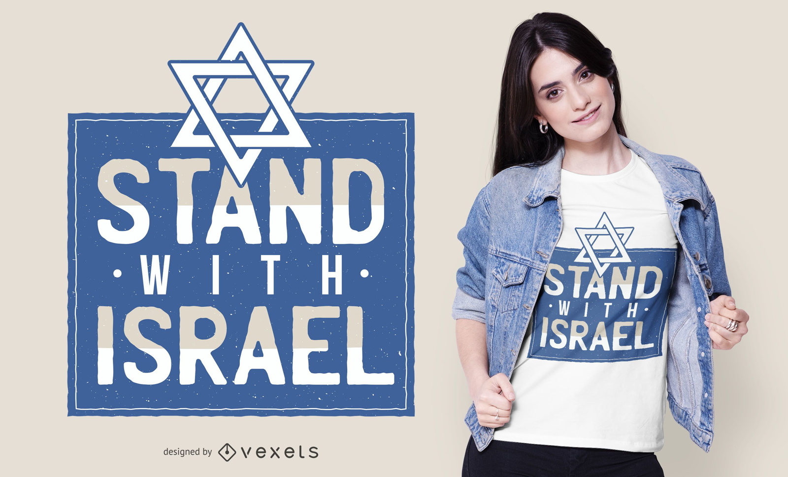 Stand With Israel Quote dise?o de camiseta