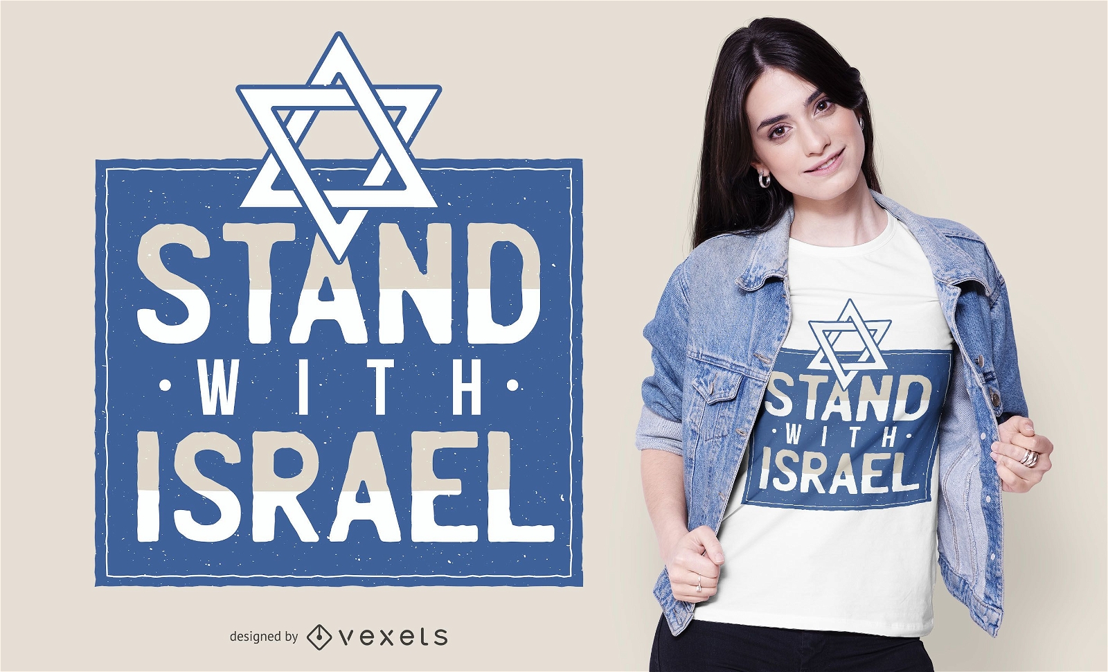 Stand With Israel Quote T-shirt Design
