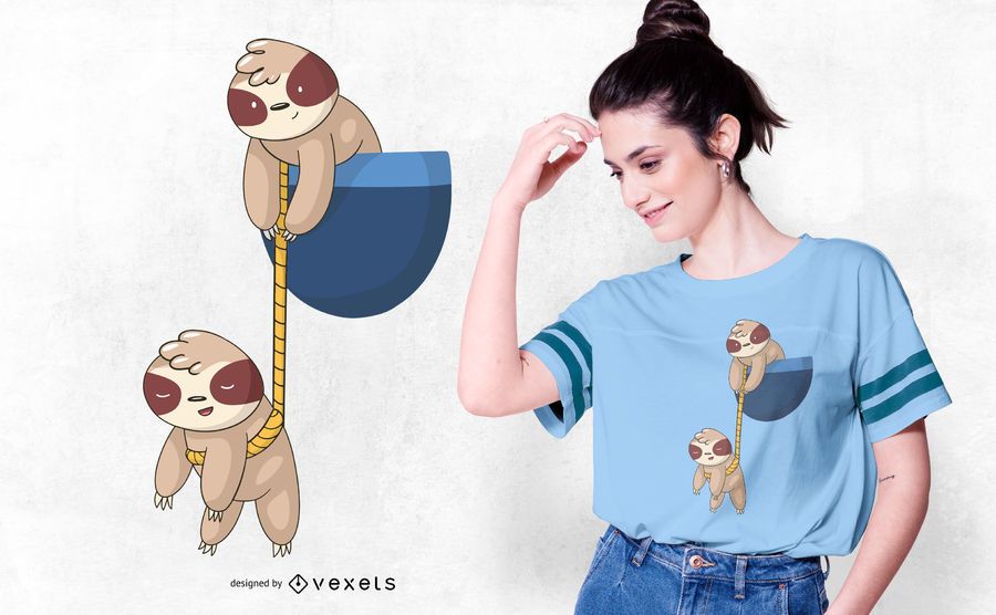 Faultier Tasche T-Shirt Design Faultier Tasche T-Shirt Design