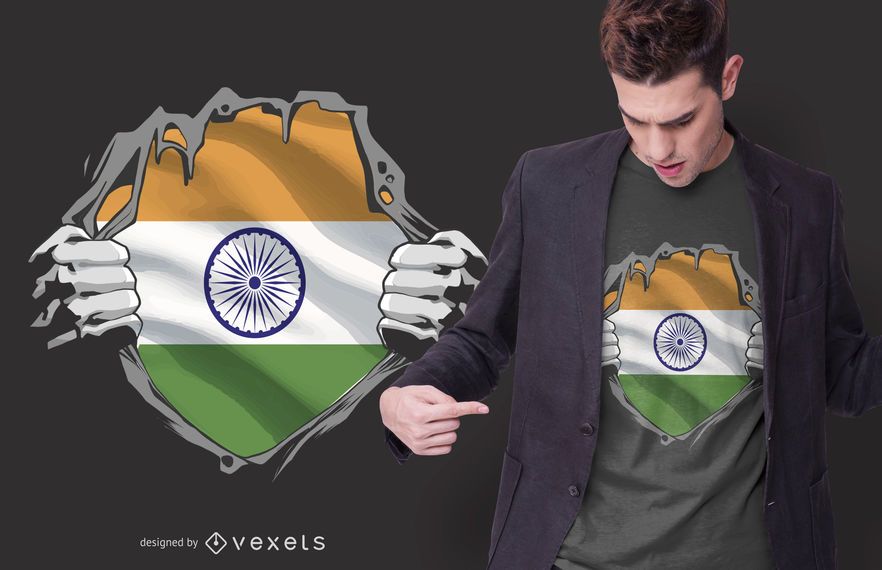 India Chest Burst T-shirt Design India Chest Burst T-shirt Design