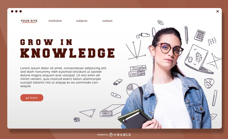 Grow in knowledge landing page template Grow in knowledge landing page template