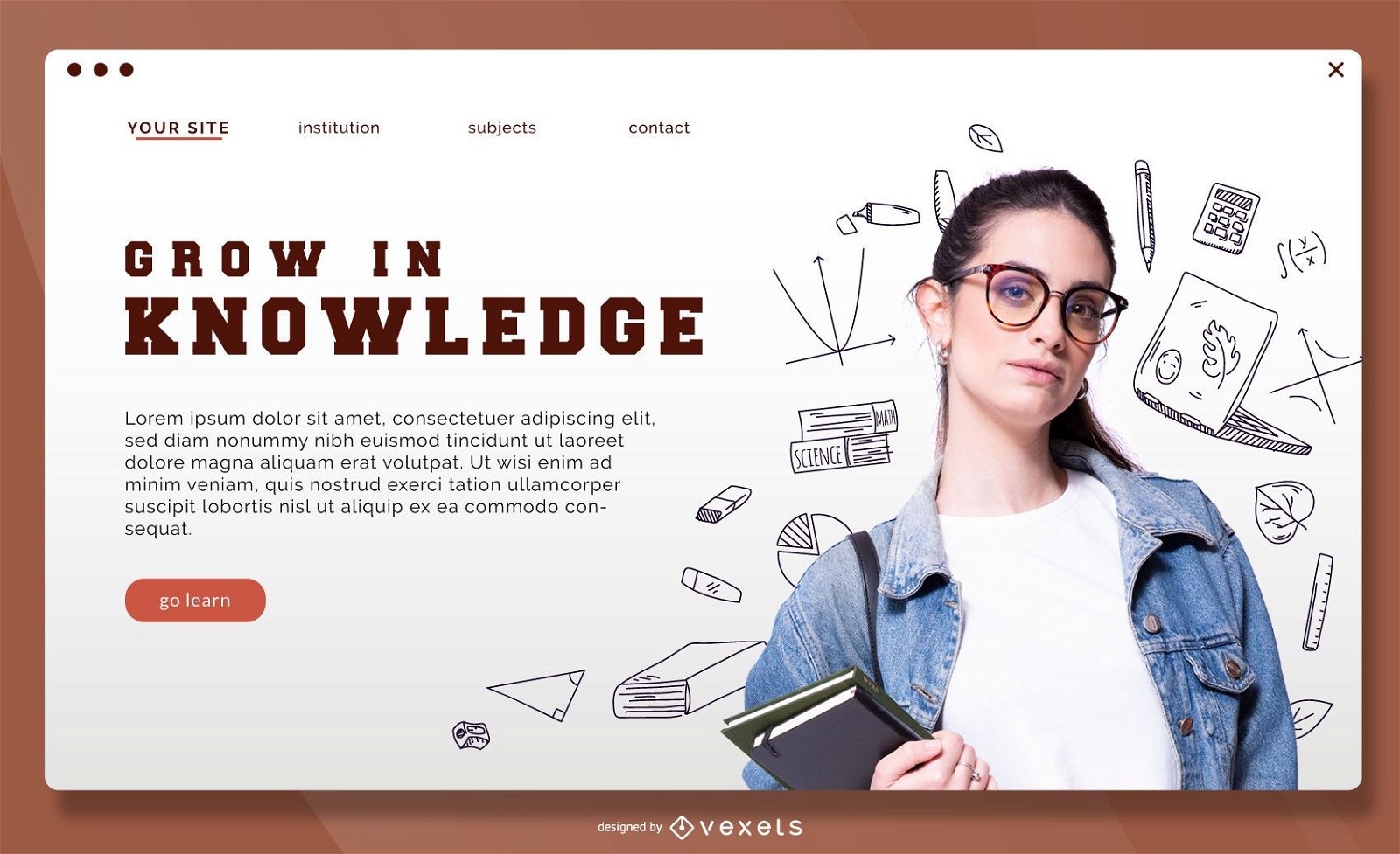 Grow in knowledge landing page template