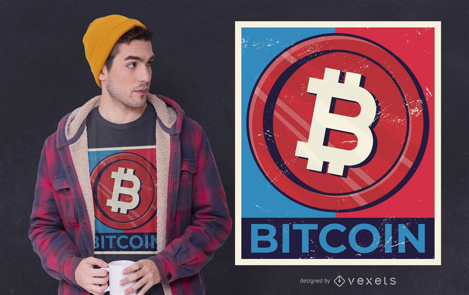 Design de camisetas Bitcoin Coin