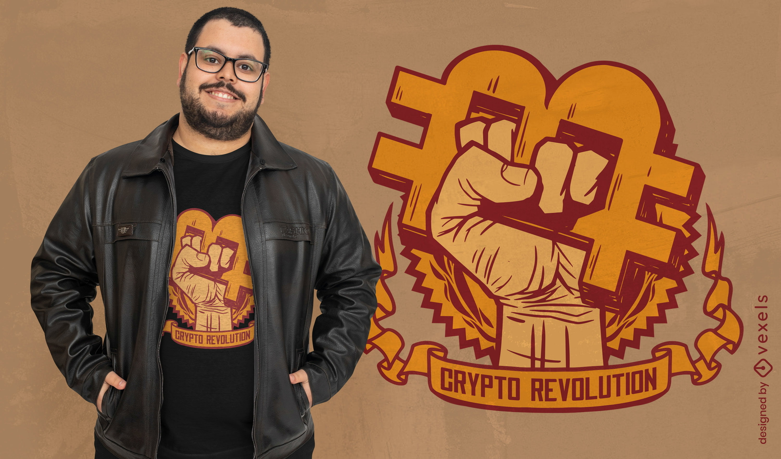 Diseño de camiseta Crypto Revolution