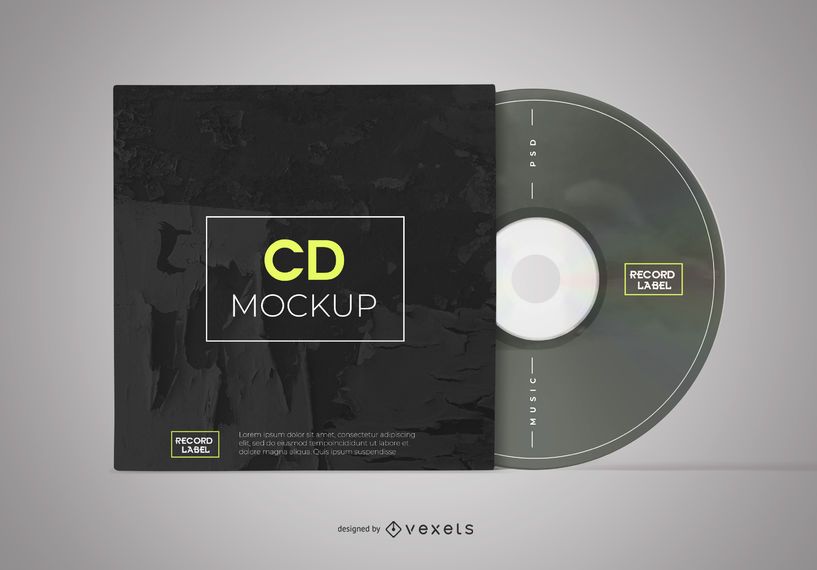 Capa De CD E Mockup De Disco - Baixar PSD