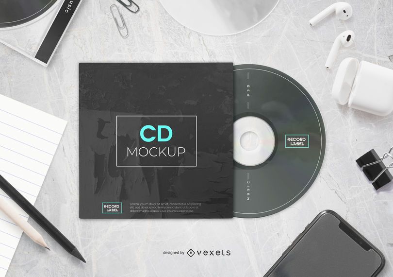 CD mockup composition CD mockup composition