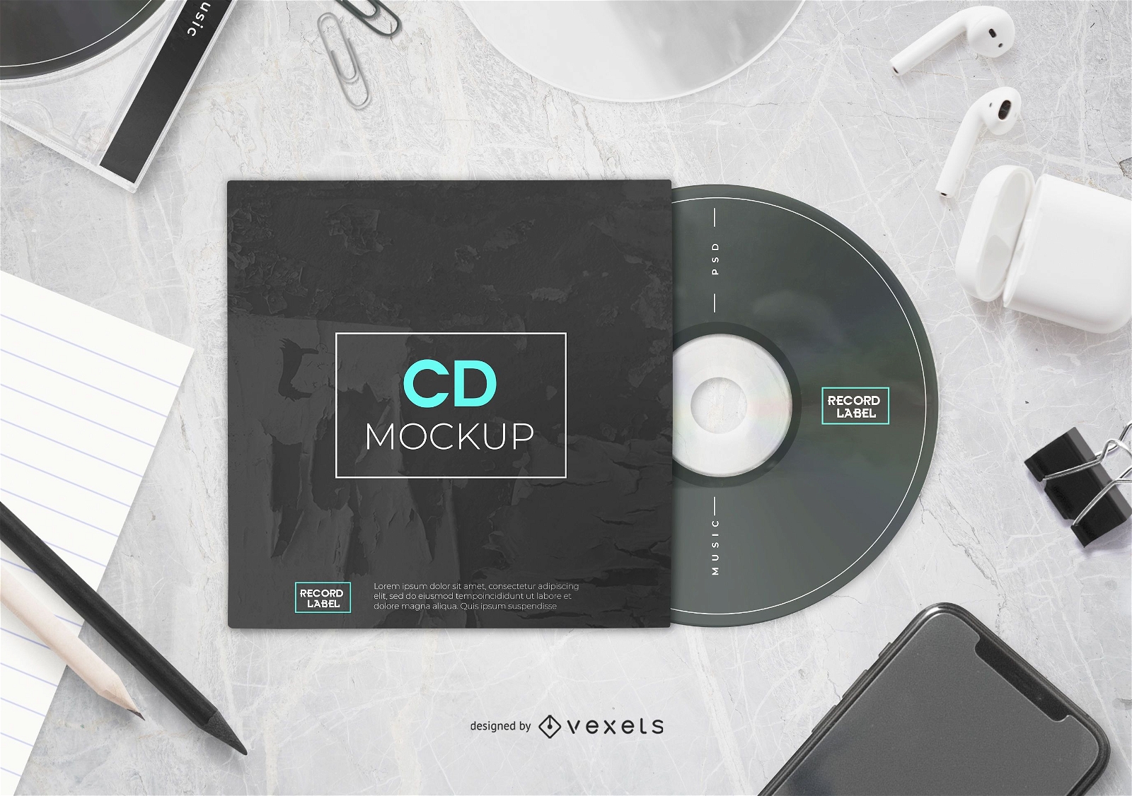 Composição da maquete de CD