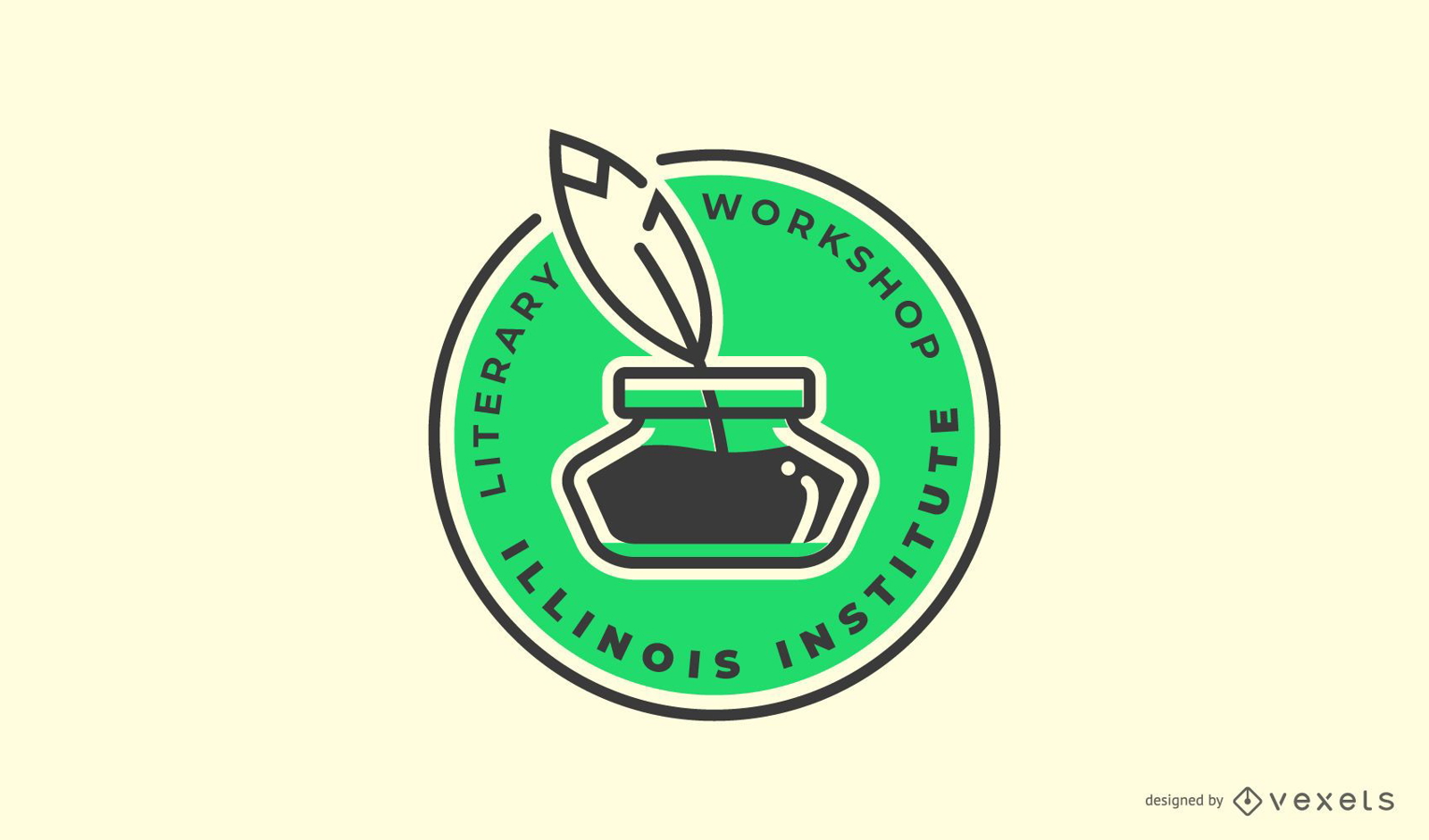 Literary workshop logo template