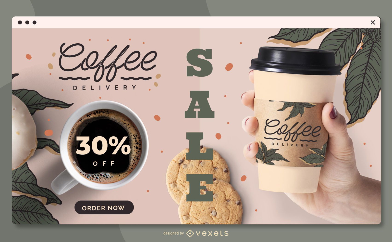 Coffee delivery landing page template