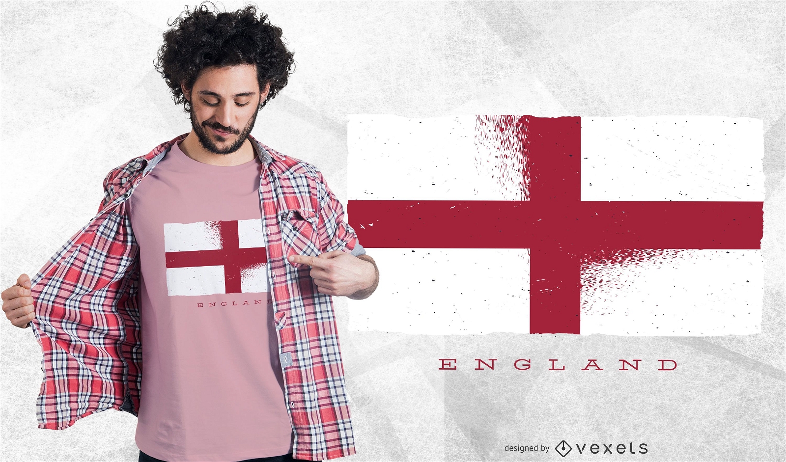 Design de camisetas da bandeira grunge da Inglaterra