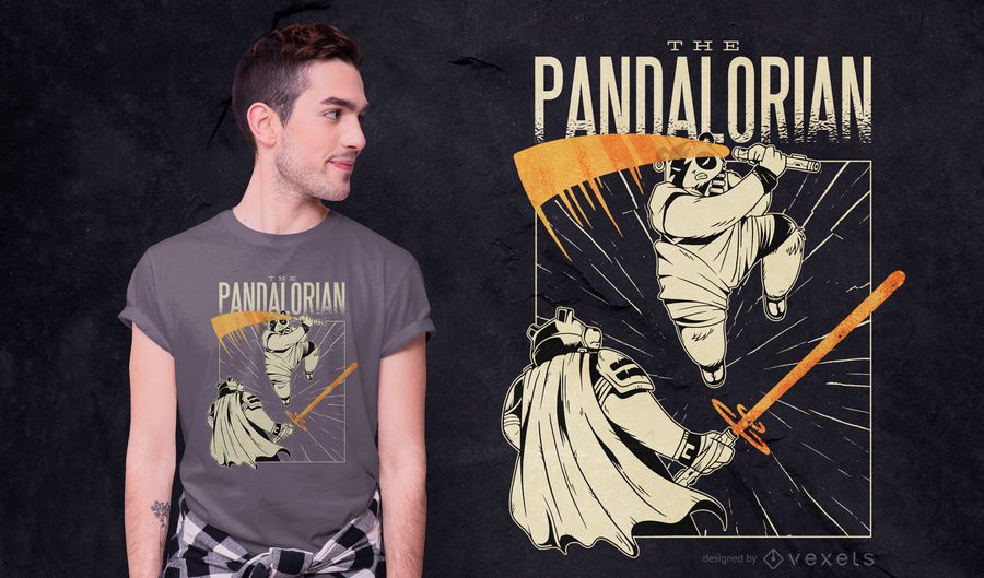 Panda Swordsman Parody T-shirt Design Panda Swordsman Parody T-shirt Design