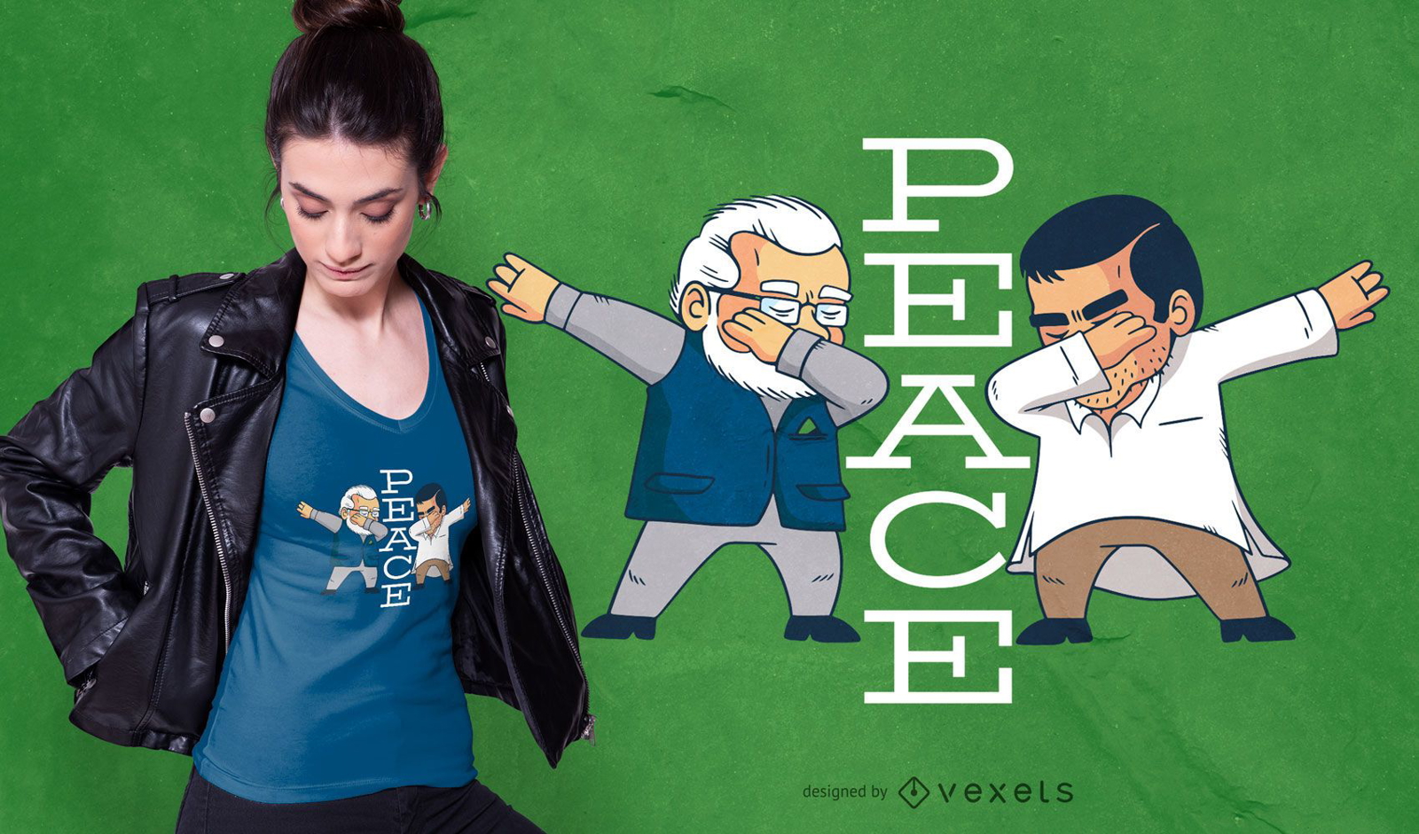 Design de camisetas Peace Dabbing