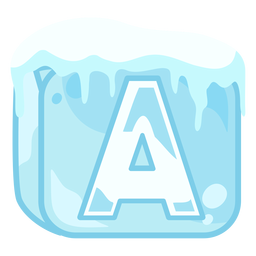 Eiswürfelbuchstabe a PNG-Design