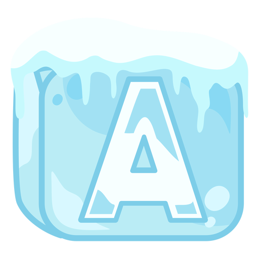 Ice cube letter a PNG Design