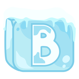 Eiswürfelbuchstabe b PNG-Design