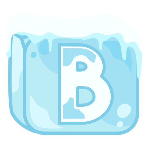 Eisw?rfelbuchstabe b PNG-Design