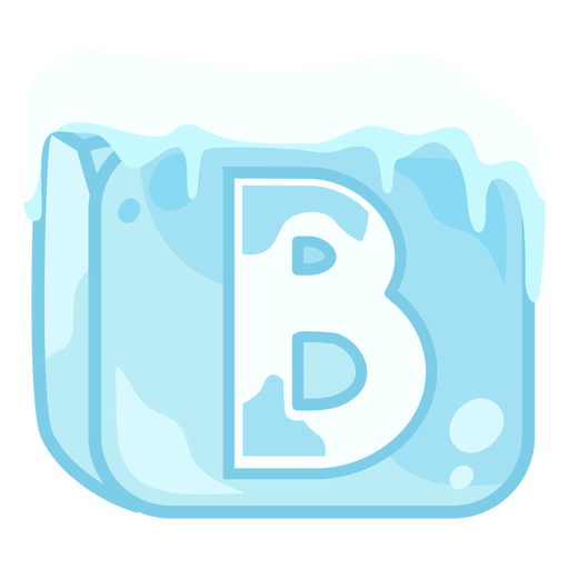 Ice cube letter b PNG Design
