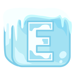 Eiswürfelbuchstabe e PNG-Design