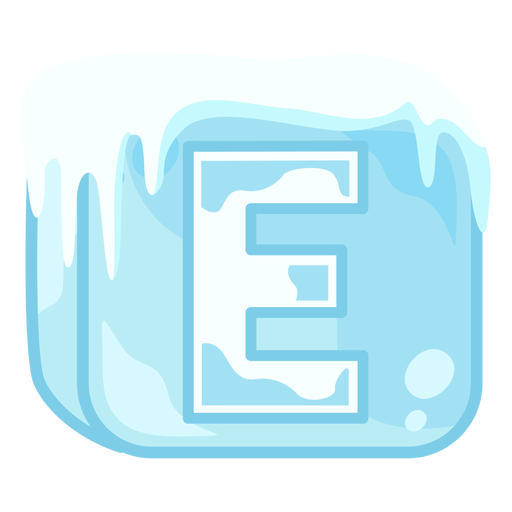 Download Ice Cube Letter E Transparent Png Svg Vector File